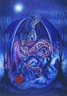 The Lovers, dragon artwork, Peter Pracownik Signed Framed Prints