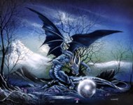 Dragon Of The Black Pearl, dragons art, Peter Pracownik Signed Framed Prints