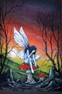 After A Long Flight, fairy, garden fairy, fairy paintings, Peter Pracownik Signed Framed Prints